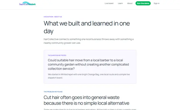 Hair Collective project page